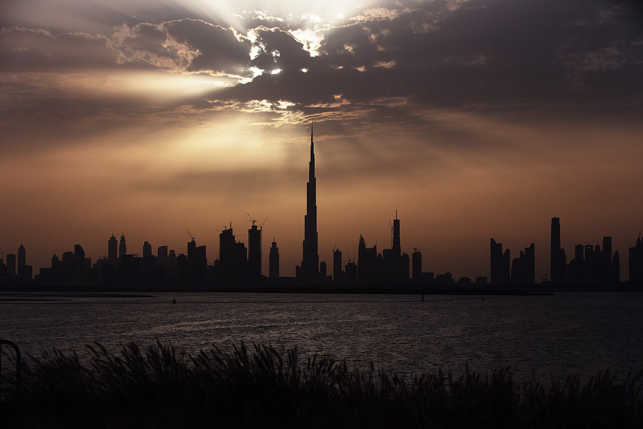 Burj Khalifa towering over the Downtown Dubai skyline